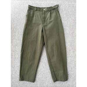 Dept Anonym Cotton Tapered Trousers Green Adjustable Waist Mens Medium